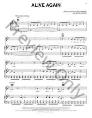 Alive Again piano sheet music cover